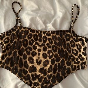 Cheetah print crop top